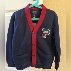 Ralph Lauren Navy and Red Cardigan